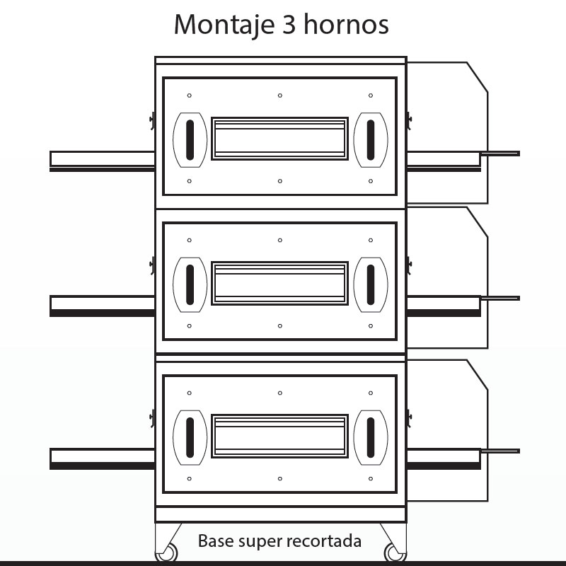 Horno de Banda para pizza Triple Horno (Am 45/1 55/1 85/1)